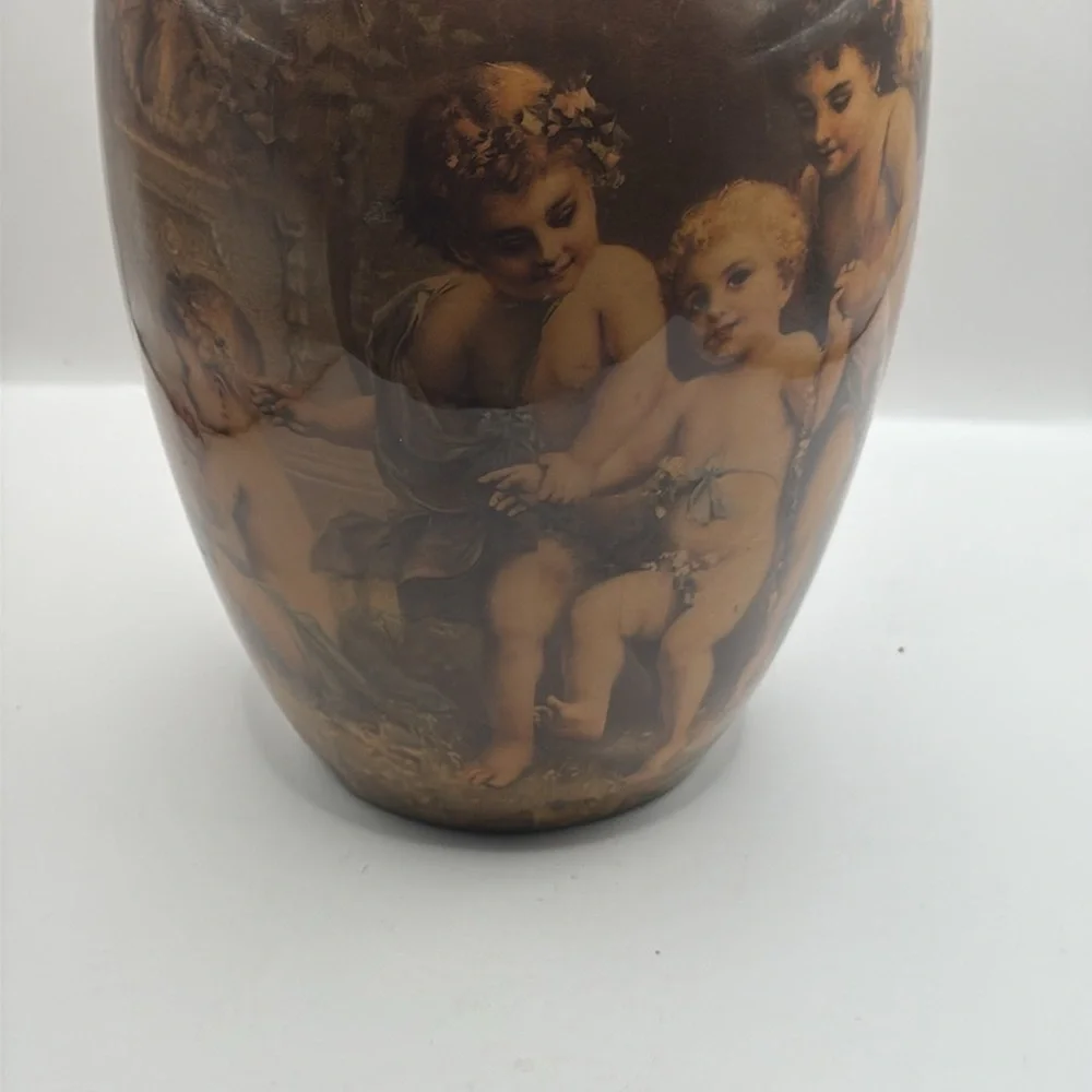 Vintage Enesco neutral angel Cherub Vase